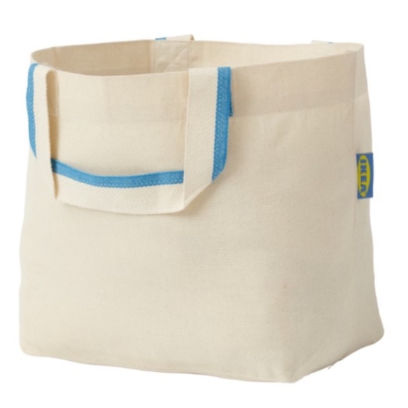 IKEA Bag Mini Canvas Tote SPIKRAK Cotton Natural 3 gallon Crafts Shopping Bag - Picture 2 of 3